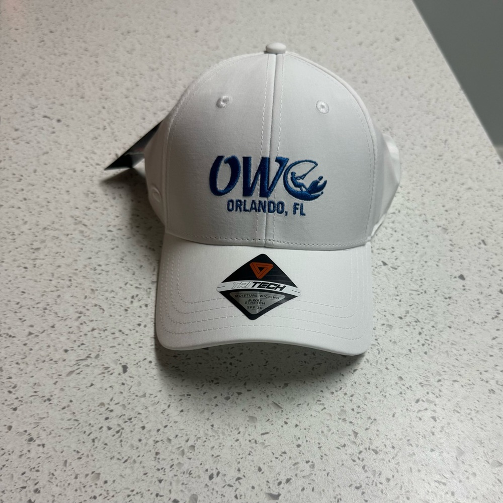 NWT - OWC Orlando Waterski Complex -White ball Cap with Pukka spf 30